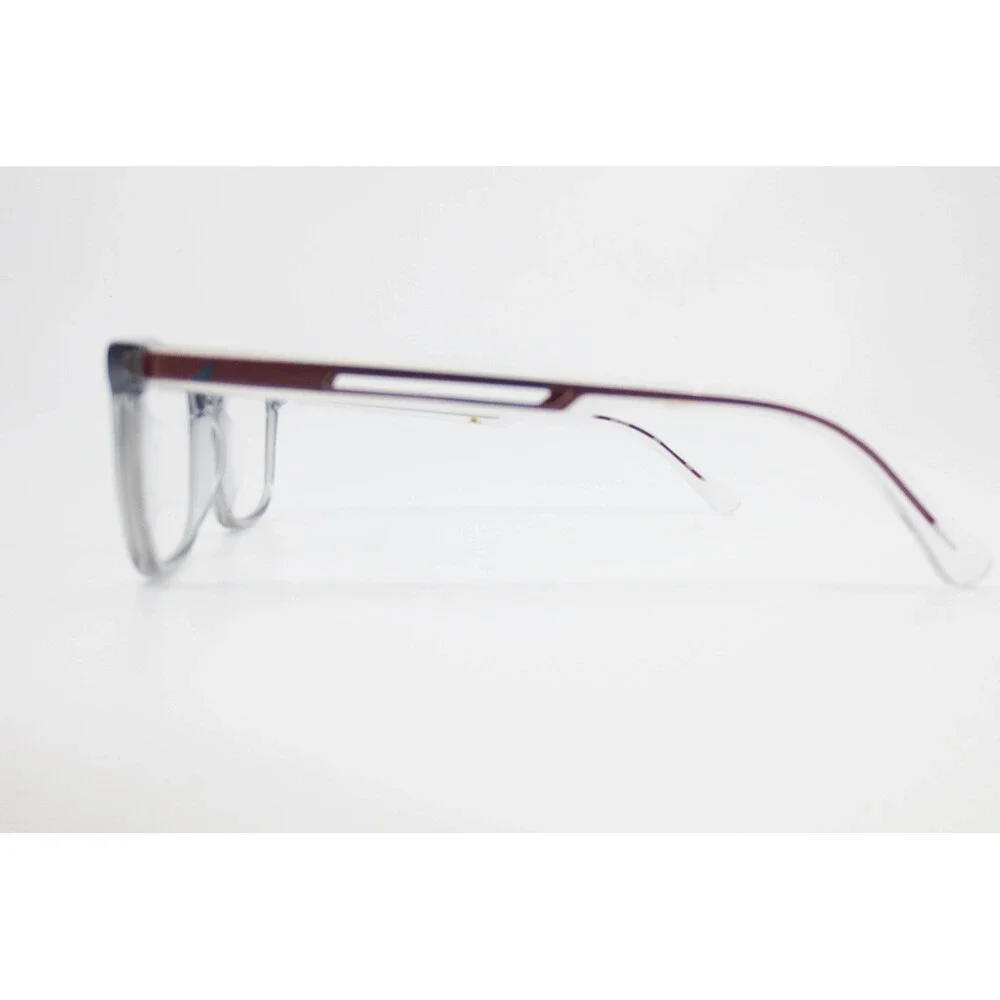 Nautica NBO200 Clear Grey Burgundy Rectangular Eyeglasses Frames 47-16-125